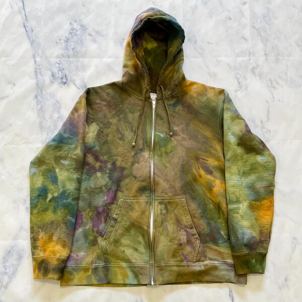 Abstract Tie Dye Women's Zip Up Hoodie