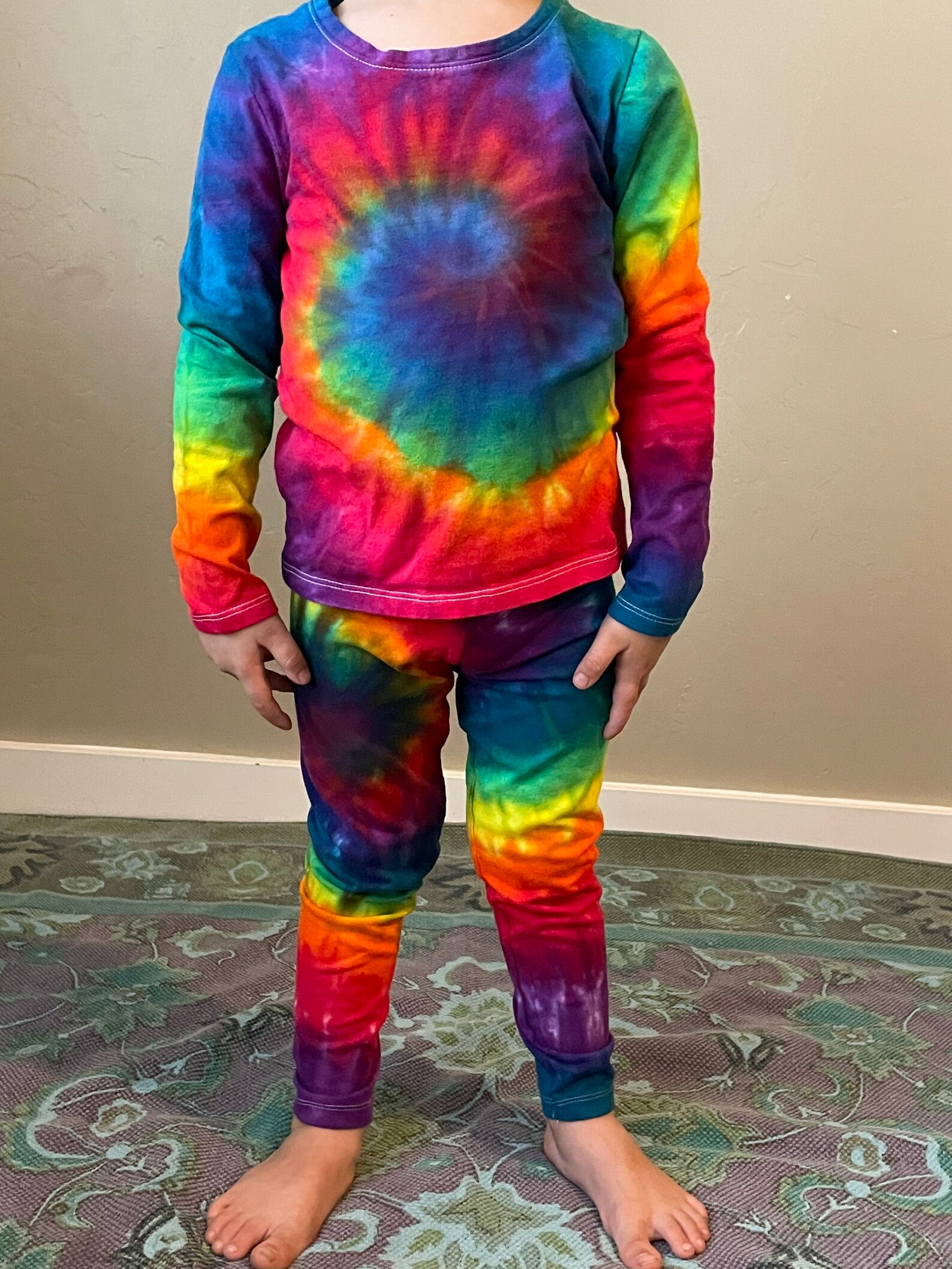 Tie Dye Matching Set Girls Youth Childrens Size Rainbow Etsy
