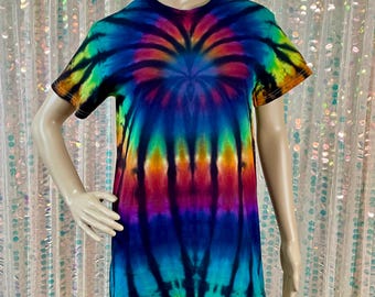 Tie Dye Shirt • Spider T-Shirt • Rainbow Black • Men's Women's Unisex S-6X