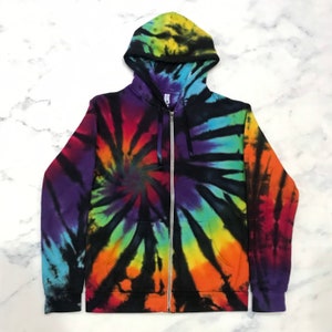 Black tie dye zip up hoodie 2025