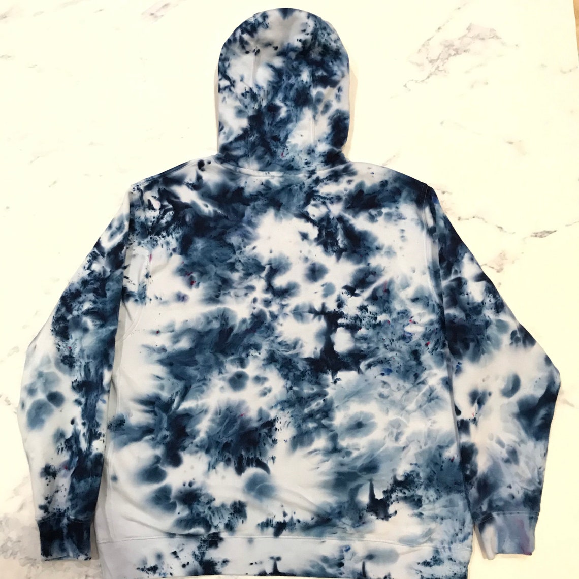 Tie Dye Nike Hoodie Blue White Sweatshirt Street Fashion Etsy