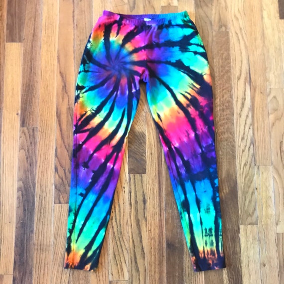 Buy Rainbow Black Tie Dye Leggings Women's XS-3X With or Without Pockets  Athletic Yoga Hippie Dance Lounge Pants Online in India 