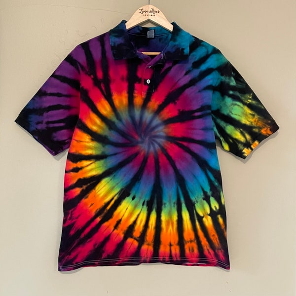 mens polo tie dye