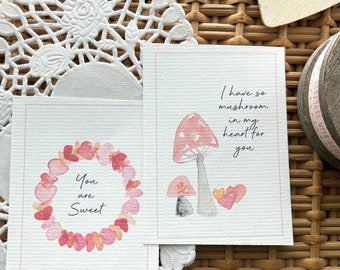 Printable Valentine Cards | watercolor | Digital