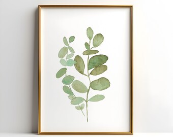 Eucalyptus Print | Watercolour Painting | Wall Art | Watercolor Print | Painting | Home Decor | Gifts For Her