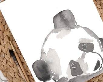 DIGITAL DOWNLOAD | Panda Bear Watercolor