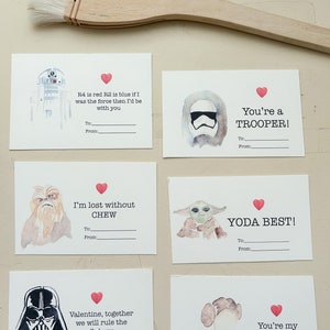 STAR WARS Valentine cards DIGITAL download , Printable, Instant image 3