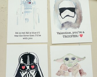 STAR WARS Valentine cards | DIGITAL download , Printable, Instant