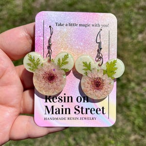 Floral Disney Earrings, Flower and Garden Earrings, Mickey Mouse Earrings, Floral Earrings, Disney Earrings