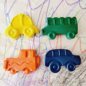 Race Car Birthday Favors - Thanks for Racing over to my party! - with  Handmade Car Shaped Crayon - Customizable with childs name!