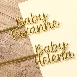 15cm Custom Acrylic Drink Stirrers, Personalized Name Drink Stirrer, Cocktail Stirrers, Glass Swizzle Stirrer, Drink Stirrer for Baby Shower