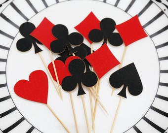 Spade Cupcake Topper /casino party cupcake topper/table decorations/Birthday cupcake topper/card suit Party
