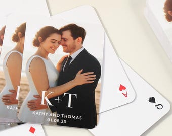 Custom Picture Guest Book, Personalized Playing Cards, Guest Cards Deck, Personalized Wedding Gest Book Alternative, Wedding Favors