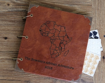 10x10 inches Africa  Travel Map  Photo Album /Our Adventure Book/personalized Wedding Guest Book/weddinng photo album