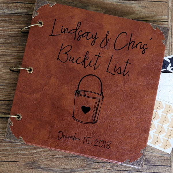 Our Bucket List book Photo Album/First Wedding Anniversary Gift/Wedding Anniversary Keepsake/Anniversary gift /Anniversary guest book