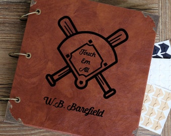 10x10 inches Baseball Diamond Photo Album /personalized Baseball Guest Book/School photo album