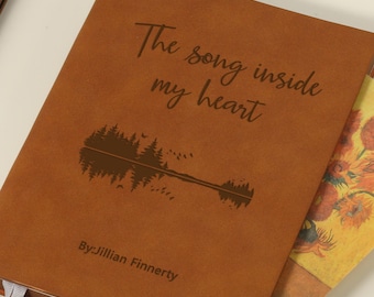 Personalized Lyric Journal, Custom Music Notebook, Lyrical Writer Gift, Custom Book For Musician,The Songs Of My Heart, Song Writing Journal