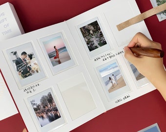 72 fotos Instax Mini Photo Album, Libro de memoria de fotos Instax Mini personalizado, Álbum de fotos Instax grabable, Álbum de fotos de tela para fotos de 3 pulgadas