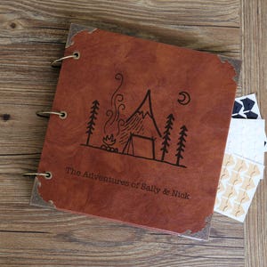 10x10 inches Our adventure Photo Album /personalized Camping photo album/Memory scrapbook