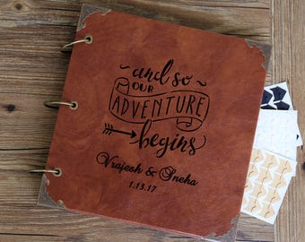 12 x12 and so Adventure Begins Guest Book/our adventure Photo Album /personalized Wedding Guest Book/weddinng photo album