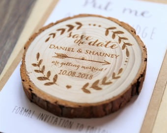 Custom arrow with names Wood Save the date Magnets, rustic wedding favors, Rustic wedding Magnets,Rustic Wedding Magnet