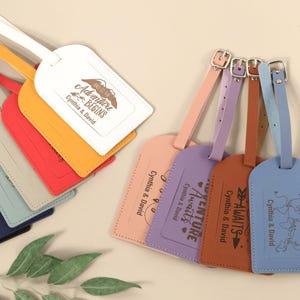 Etiquetas de viaje personalizadas, etiquetas de equipaje personalizadas, etiquetas de equipaje con nombre, etiquetas grabadas, regalos de boda, regalos de viaje, regalos para mejores amigos, regalos de fiesta