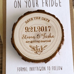 Benutzerdefinierte Hochzeit Holz Save the date Magnete, rustikale Hochzeit Gastgeschenke, rustikale Hochzeit Magnete, rustikale Holzscheibe, Geschenke für die Gäste