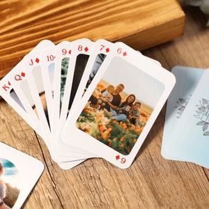 Aangepast alternatief bruiloftsgastenboek, foto's stel speelkaarten, gepersonaliseerde pokerkaarten, gepersonaliseerde feestbedankjes, huwelijkscadeau