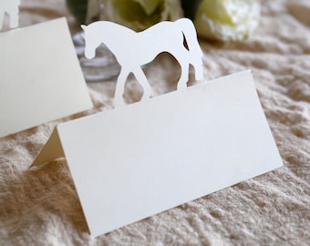 Horse Place Cards/food tent cards/wedding sitting cards/ table Name cards/Princess food tent /Fairy Tale baby shower