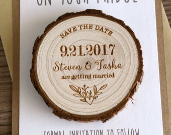 Custom Wedding Wood Save the date Magnets,rustic wedding favors, Rustic wedding Magnets,Rustic Wooden Slice, Gifts for guests