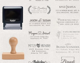 Gepersonaliseerde adresstempel, zelfinktende retourstempel voor bruiloften, gepersonaliseerd housewarmingcadeau, elegante zakelijke stempel voor uitnodigingen, roversstempel