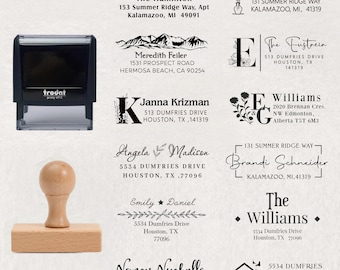 Gepersonaliseerde adresstempel, op maat gemaakte zelfinktende retourstempel voor bruiloften, perfect cadeau voor een housewarming, zakelijke stempel, elegante inktstempel voor uitnodigingen