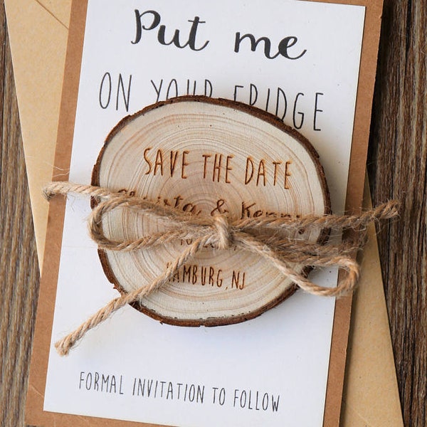 Wooden Save-the-Date Magnets/ Wedding Save the date/ Rustic  Save the date/Wooden Magnets/Rustic Wedding Magnet