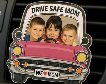 Clip de visera de coche personalizado con la foto de tus hijos, regalo de coche personalizado, llavero de coche para conducir con seguridad, clip de visera para mamá, regalos para papá