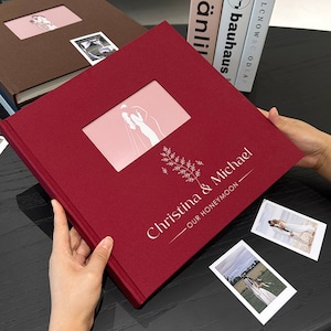 120 photos Cloth Instax Photo Album, Personalized Memory Instax Album, Writable Wedding Scrapbook, Custom Pocket album for 3&quot; photos