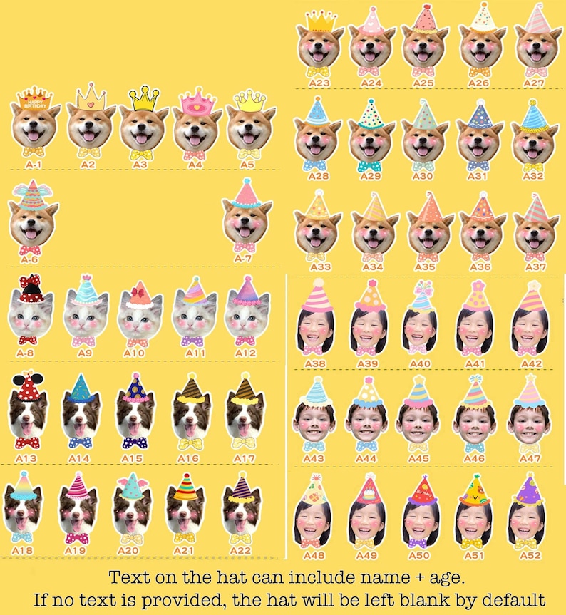 Custom Dog Face Banner, Personalized Dog Birthday Party banner, Pet photo Banner ,Party Decoration, Gifts for Pet Lover, Cat Birthday Banner image 2