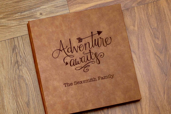 Personalized Leather Photo Album With Sleeves /for 550-880 4x6 Photos/our  Adventure Book/custom Wedding Scrapbook/family Travel Photo Album 