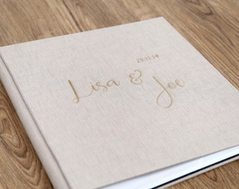 Personalized Linen Photo Album with sleeves /for 550-880 4x6 photos/our  adventure Book/Custom Wedding Scrapbook/Family Travel Photo Album