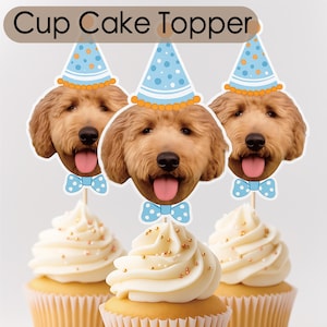 Custom Dog Face Banner, Personalized Dog Birthday Party banner, Pet photo Banner ,Party Decoration, Gifts for Pet Lover, Cat Birthday Banner image 4
