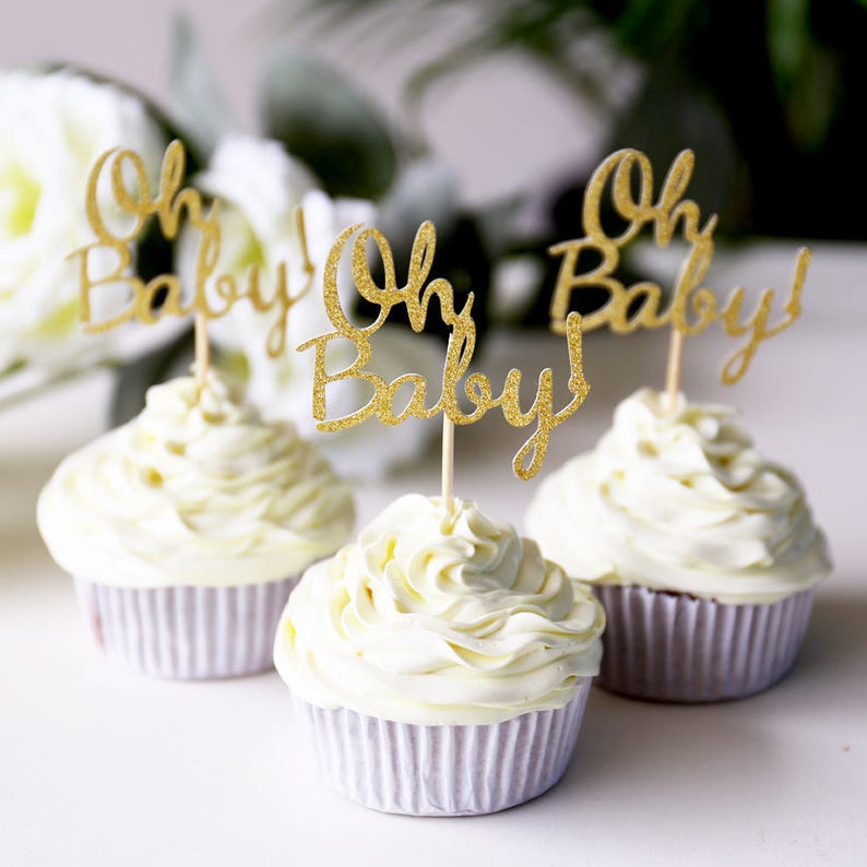 Oh Baby Cupcake Topper /birthday Cup Cake Topper/table Etsy