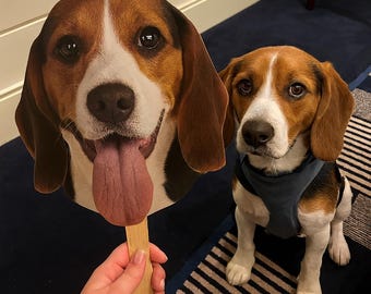 Custom Pet on a Stick, Personalized Pet Face Cutout, Bachelorette Party Favors, Dog Bach Party Decor, Funny Wedding Sign, Photo Prop