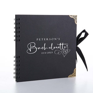 Álbum de recortes de despedida de soltera/ Libro de visitas de despedida de soltera/ Novia para ser regalo/ Álbum de recortes de boda/Álbum de recortes de despedida de soltera/ Álbum de recortes de cinta