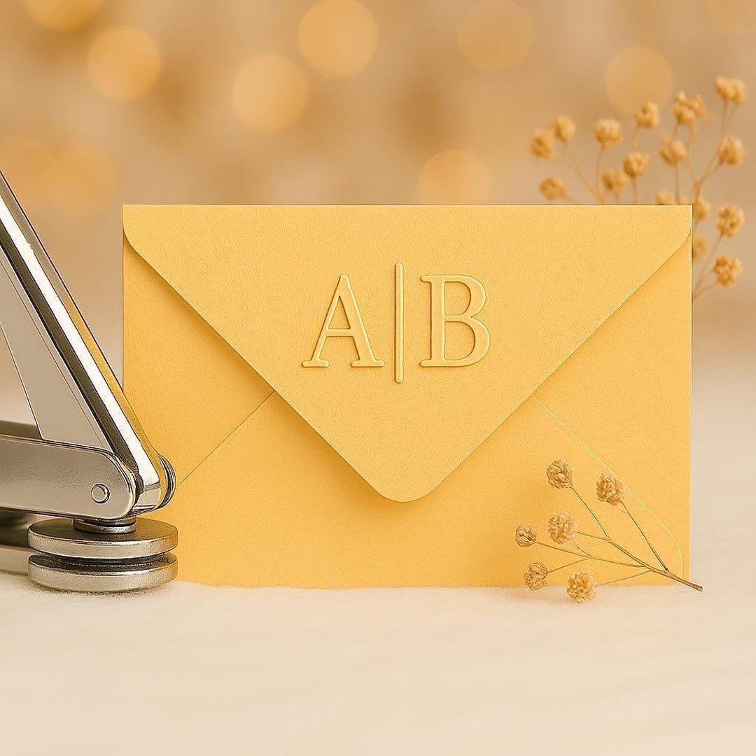 Personalized Initials Embosser Seal, Monogram Embosser, Custom Embosser ...
