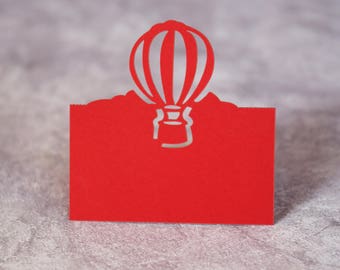 Hot Air Balloon Place Cards/laser cut  food tent cards/wedding sitting cards/ table Name cards/
