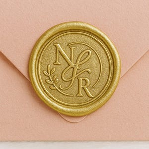 Carimbo de cera com iniciais personalizadas, carimbo de cera com monograma, carimbo de casamento personalizado, presente de casamento, presente de aniversário, presente personalizado, carimbo de latão