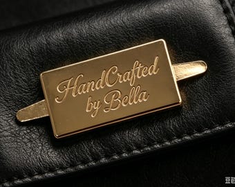 Custom 28x15mm Metal Label, Personalized Rectangle Tags for Bags & Luggage, Laser-Engraved Label for Backpack, Suitcase, Organizer
