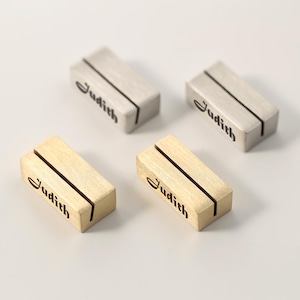 3cmx1.5cm Brass stainless steel Card Holder, Custom Engraved Mini Brass Card Holders, Wedding Card Stands, Place Card Holder, Memo Holders
