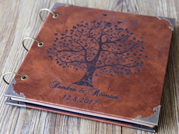 Libro Di Famiglia Per Matrimonio In Pelle Scamosciata Marrone – Fatto A Mano In Germania – 14,5x21 Cm – Con 14 Pagine E Meccanismo Ad Anelli - copertina