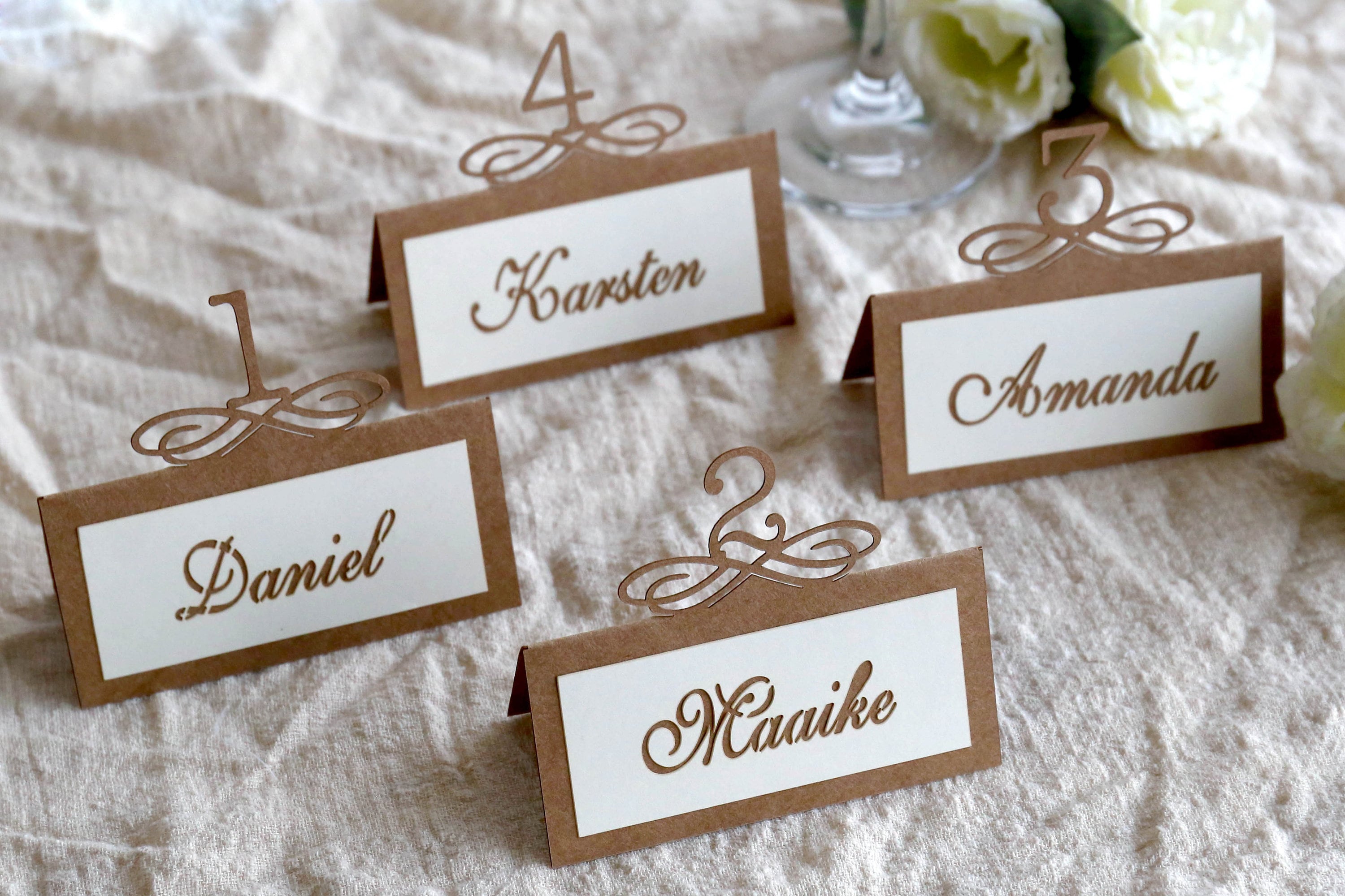 Personalized name Place Cards/table numbers food tent Etsy