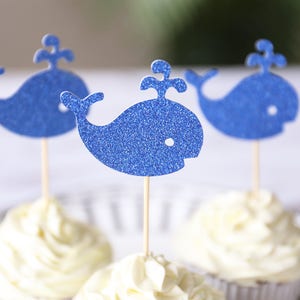 Whale Cupcake Topper //Birthday cupcake topper/ Baby Shower Party/First Birthday